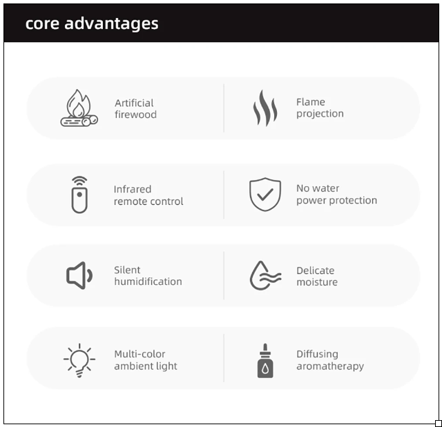 BLV FlameMist – Flame Effect Aroma Humidifier