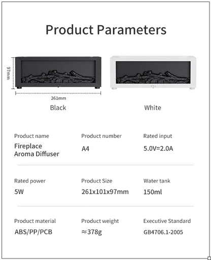 BLV FlameMist – Flame Effect Aroma Humidifier